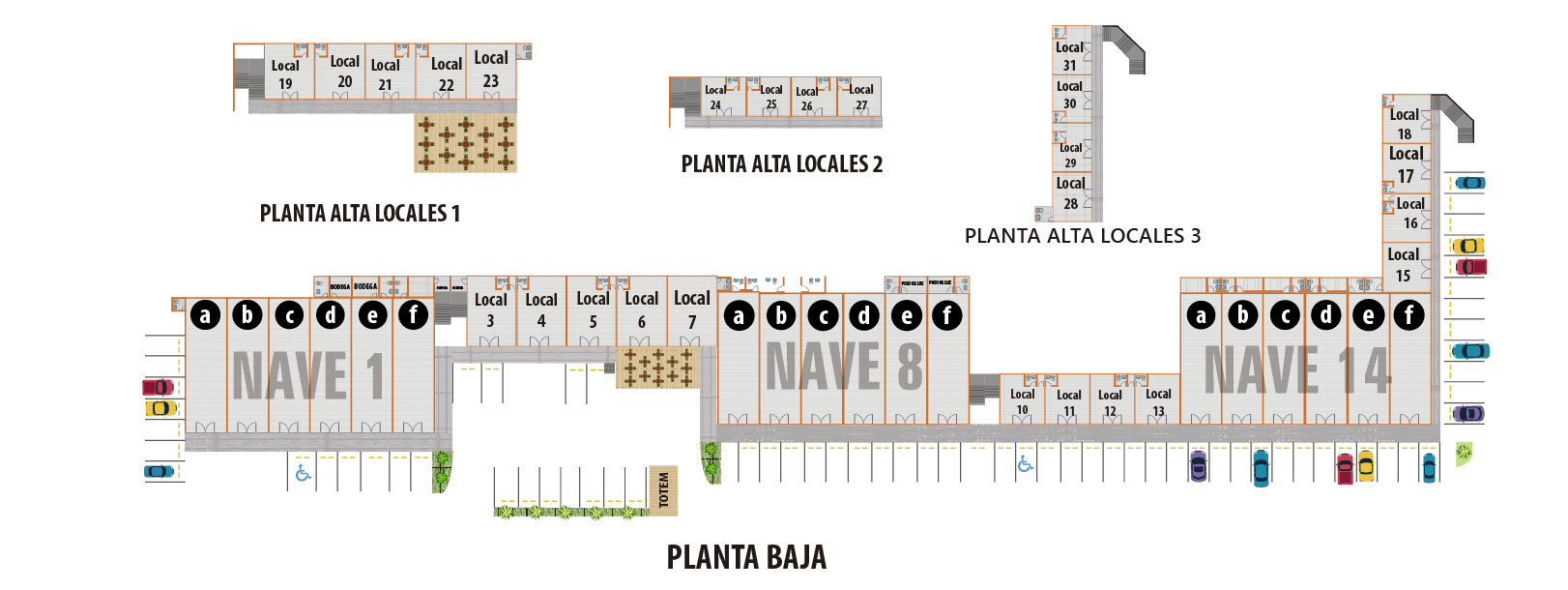 Plano de locales — Plaza Quijote